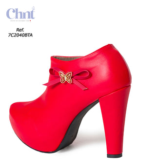 Botines con Detalle en Forma de Mariposa 7C2040BTA - Rojo