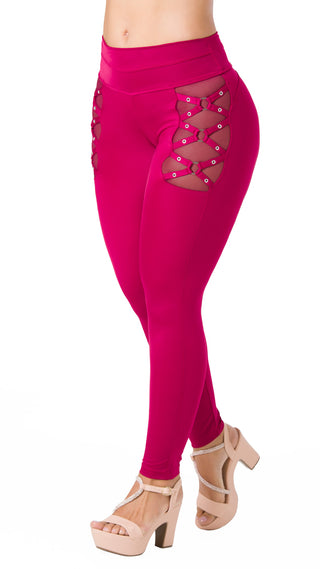 Legging Control de Abdomen enlazado 4L955BPCP-N - Vinotinto