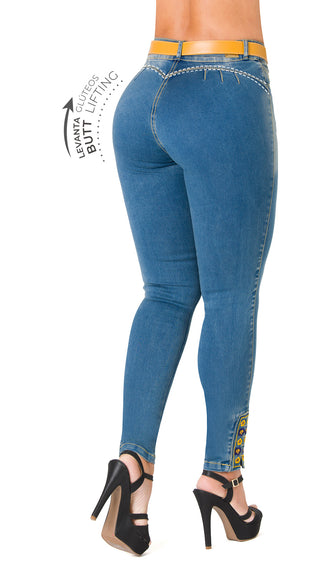 Jean LevantaCola Skinny Secret Love 21464PDT-N - Azul Medio