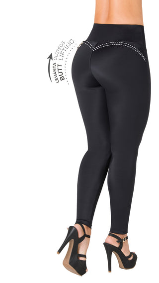 Leggings LevantaCola Pretina Control Area7 4L870BPCP-N - Negro