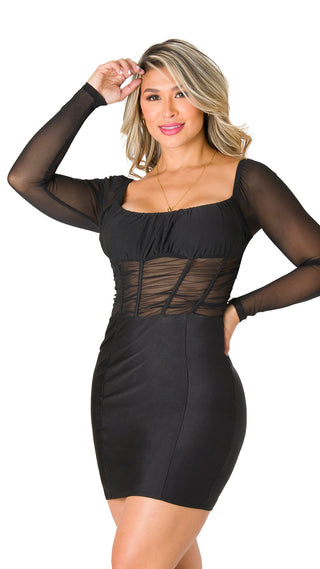 Vestido Mini en Tul 5V6728MN - Negro