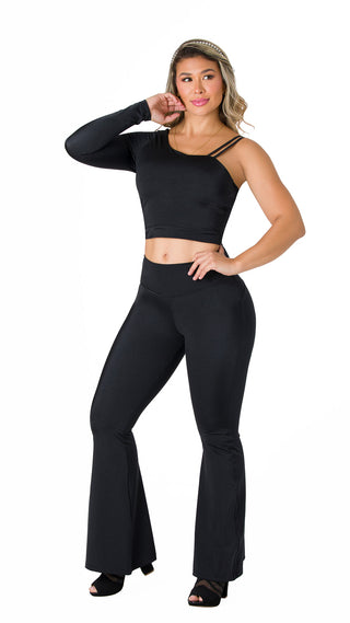 Set Top y Legging Levantacola 4L778LPCC-N - Negro