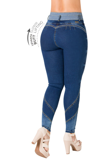 Jean LevantaCola Skinny Area7 40708PAT-N - Azul Oscuro