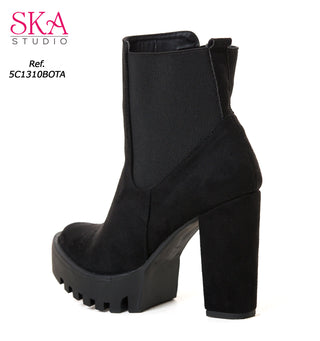 Botas Plataforma Con Ajuste Lateral 5C1310BOTA - Negro