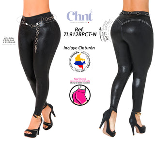 Leggings LevantaCola Faja Interna CHNT 7L912BPCT-N - Negro