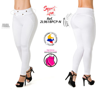 Legging con Faja Interna 2L961BPCP-N - Blanco