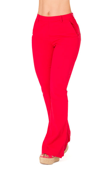 Pantalón Flare 5P6724PDC-B - Rojo