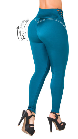 Leggings Realce con Faja Interna 2L946BPCT-N - Azul