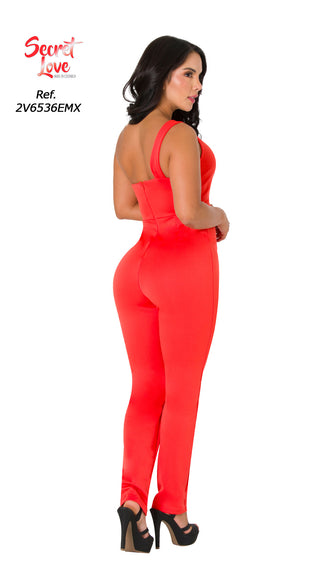 Jumpsuit Cuello Asimétrico 2V6536EMX - Naranja