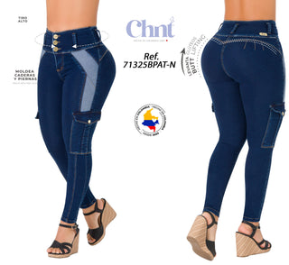 Jean Levanta Cola Skinny CHNT 71325BPAT-N - Azul Oscuro