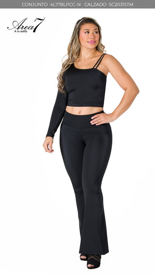 Set Top y Legging Levantacola 4L778LPCC-N - Negro