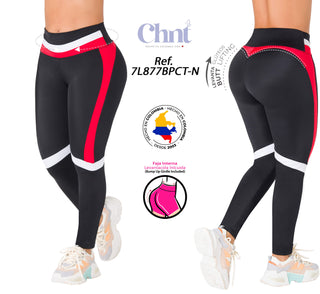 Leggings Levanta Cola CHNT 7L877BPCT-N - Negro