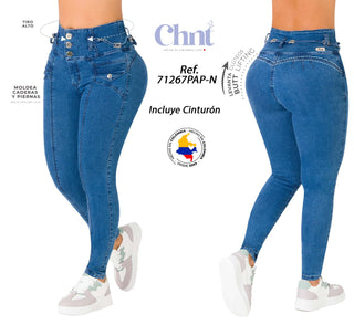 Jean LevantaCola Skinny CHNT 71267PAP-N - Azul Medio