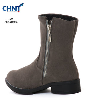 Botas Tacón Bajo  Con Ajuste Lateral 7C53BOPL - Gris