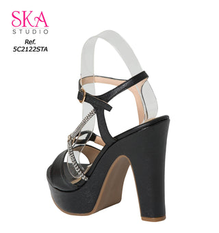 Sandalia Tacón 5C2122STA - Negro