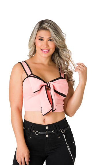 Crop Top con Moño 5B6688C - Salmon