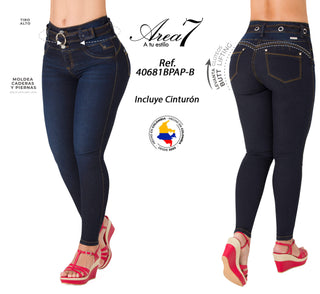 Jean Levanta Cola Skinny Area7 40681BPAP-B - Petroleo