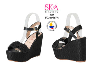 Plataforma en Yute 5C2106SPA - Negro