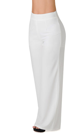 Pantalon Bota Recta Formal 5P6346PNR-N - Blanco