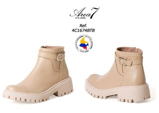 Botines Sin Amarre Y Suela Chunky 4C1674BTB - Beige