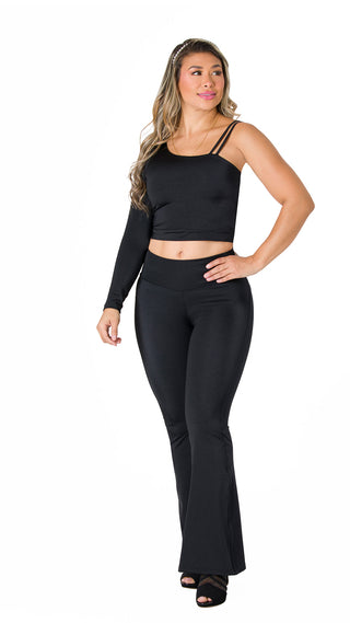 Set Top y Legging Levantacola 4L778LPCC-N - Negro