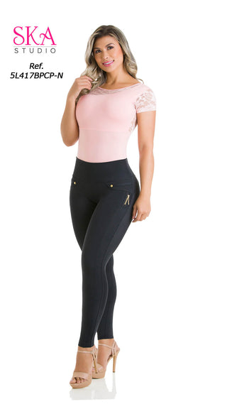 Leggings Pretina Control 5L417BPCP-N - Negro