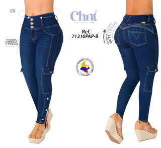 Jean LevantaCola Skinny CHNT 71310PAP-B - Azul Oscuro