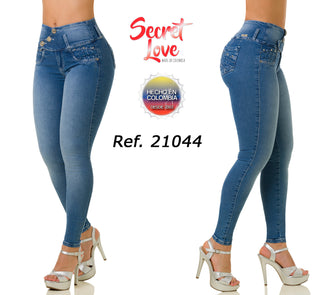 Florance Jeans Levantacola Bota Skinny 21044PAP-B - Azul Medio