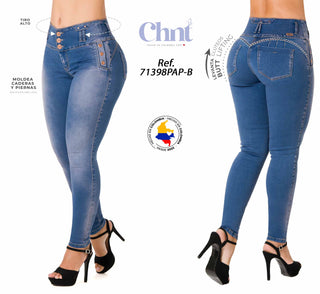 Jean LevantaCola Super Stretch  Chnt  71398PAP-B - Azul Medio