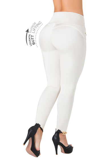 Leggings LevantaCola Pretina Control Area7 4L890BPCP-N - Marfil