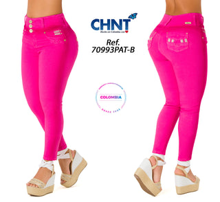 Inna Jeans Skinny Levanta Cola Tiro Alto 70993PAT-B - Fucsia