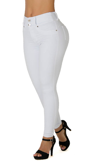 Currey Jeans Levantacola Bota Skinny 51005P-B - Blanco