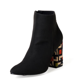 Botas con tacÃ³n ancho 4C1732BTM - Negro