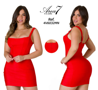 Vestido Mini Ajustado 4V6032MN - Rojo