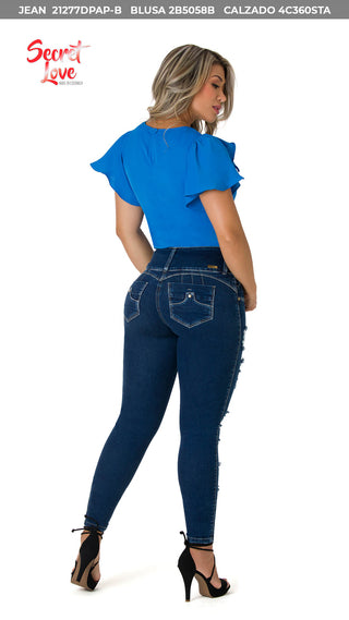 Jessy Jeans Levantacola Con Destroyer 21277DPAP-B - Azul Oscuro