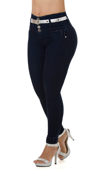 Jeans levanta cola  Jeans mujer, Jeans colombianos, Pantalones jeans