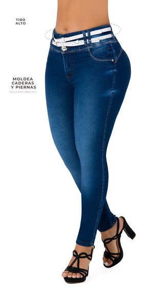 Jean Levantacola Skinny 21337PNP-N - Petroleo