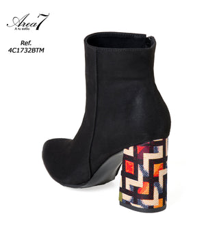 Botas con tacÃ³n ancho 4C1732BTM - Negro