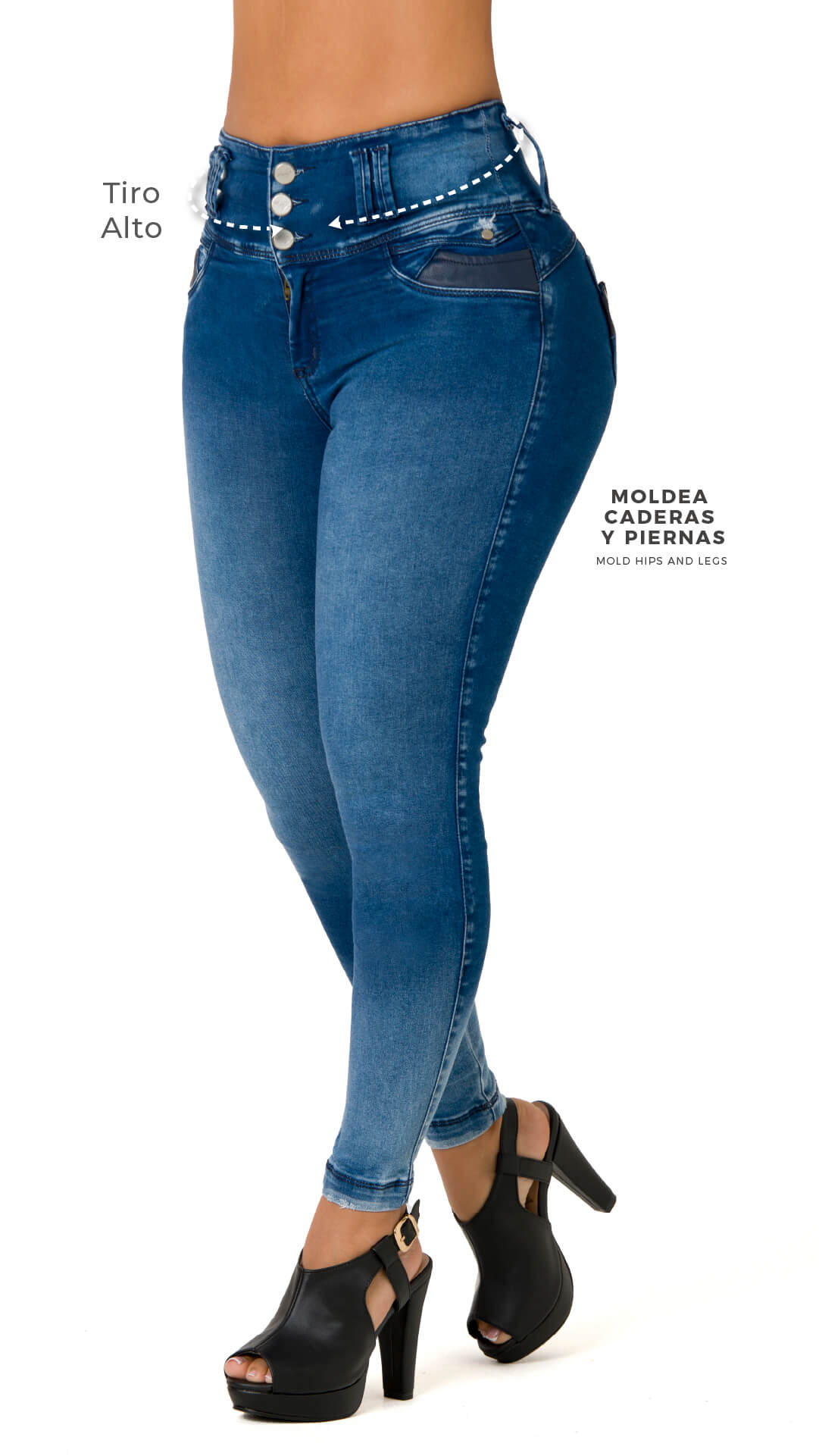 Jeans levanta cola tiro alto new arrivals