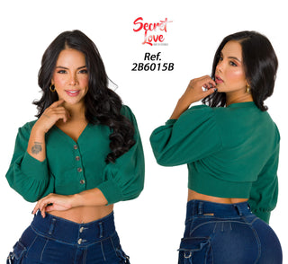 Blusa Manga Larga Corta 2B6015B - Verde