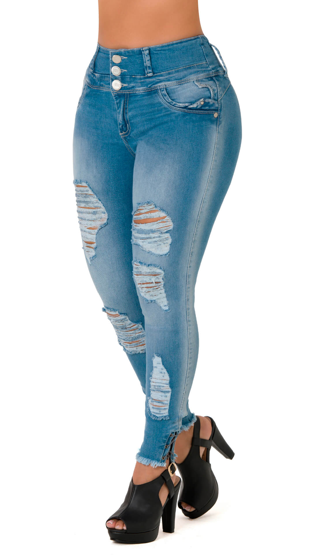 Ginevra Skinny Jeans Butt Lifter High Waits 71089DPAT-N – Ska