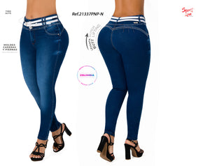 Jean Levantacola Skinny 21337PNP-N - Petroleo