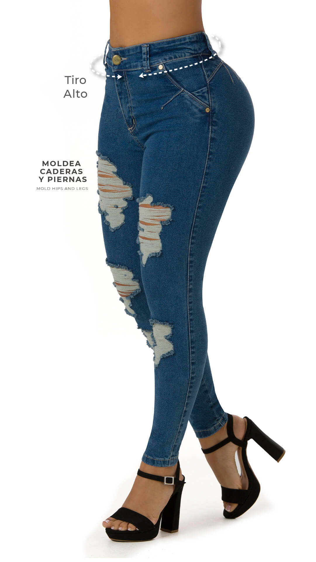 Iseabal Jeans Levanta Cola Tiro Alto Control 40283PCT-N