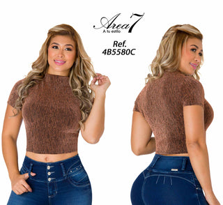 Blusa Crop 4B5580C - Oro Rosa