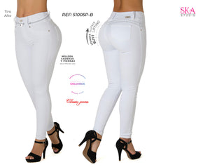 Currey Jeans Levantacola Bota Skinny 51005P-B - Blanco